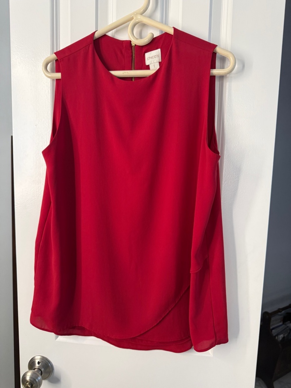 Chico's Red Layered Sleeveless Tunic